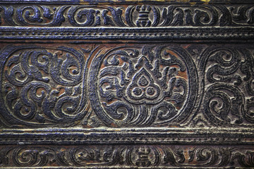 Buddhist religious symbols inscriptions in Tibet old runes