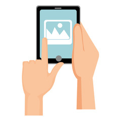 user with smartphone device