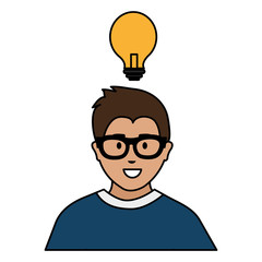 man with bulb icon