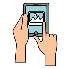 user with smartphone device