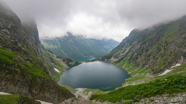 Czarny Staw pod Rysami (Black Lake below Mount Rysy) and  Morskie Oko lakes in Tatra Mountains, Poland (time lapse video)
