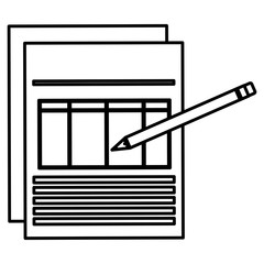 hand writing with pencil in documents