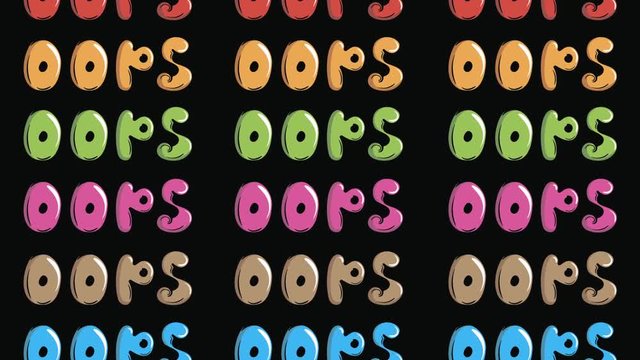 Color words oops falling