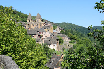 Fototapeta na wymiar Village de Conques, Aveyron, France