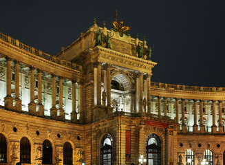 Fototapeta na wymiar Neue Burg Wing of Hofburg Palace in Vienna. Austria