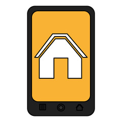 smartphone device with home icon