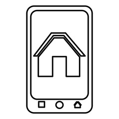smartphone device with home icon