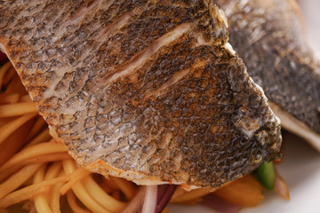 Trio of Fish with Noodles