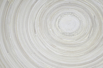 Round empty wooden plate