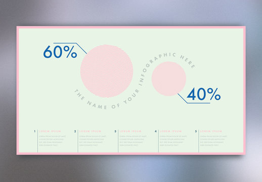 Pink and Mint Green Infographic Poster Layout
