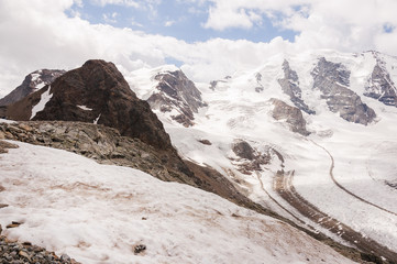 Diavolezza, Bernina, Oberengadin, Engadin, Pontresina, Alpen, Schweizer Berge, Gletscher, Wanderweg, Bergbahn, Graubünden, Sommer, Schweiz