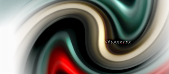 Fluid liquid mixing colors concept on light grey background, curve flow, trendy abstract layout template for business or technology presentation or web brochure cover, wallpaper