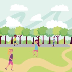 people park and city