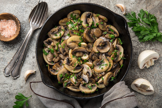 fried champignon mushrooms