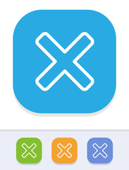 Obraz premium Krzyż - ikony obrysu kafelka