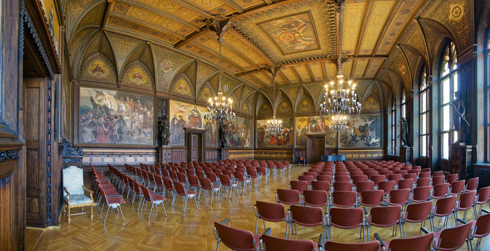 Rathaus Erfurt Innen Saal Historisch