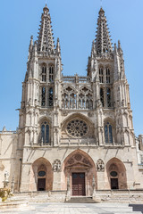 Fototapeta na wymiar The cathedral of Burgos, one of the most majestic gothic cathedrals in Spain