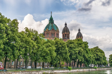 Naklejka premium Munich, Germany June 09, 2018: St. Luke Church in Munich, Germany