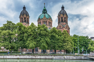 Naklejka premium Munich, Germany June 09, 2018: St. Luke Church in Munich, Germany