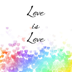 Love is Love on heart background