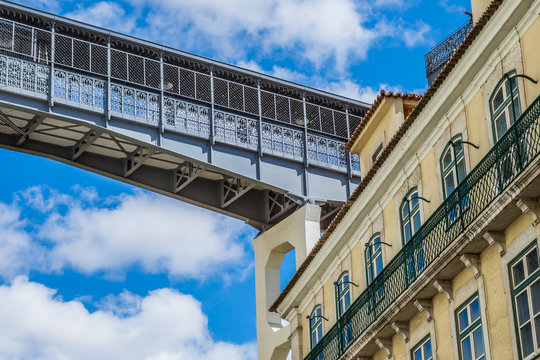 Lisbon Under The Santa Justa Lift