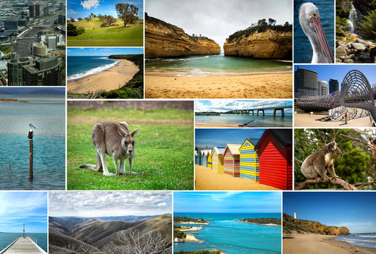 Collage of pictures from Australia
