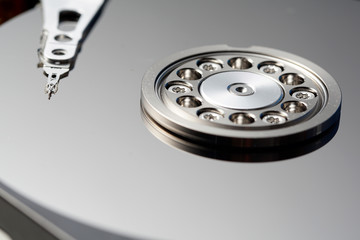 Close up hard disk