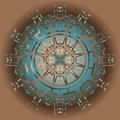 Beautiful fantasy flower ornament. seamless art-deco pattern. vector illustration. for design, wallpaper, invitation symbol.