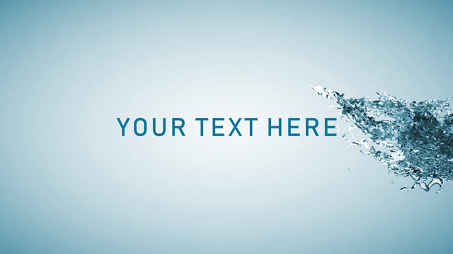 Water Splash Text Reveal
