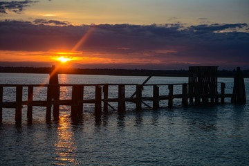 Fototapeta na wymiar Sunset with Pier
