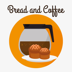 delicious cupcake and coffee label