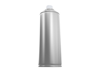 steel spray can for painting template from front or side view isolated on a white background 3d rendering
