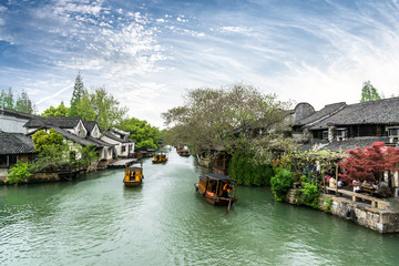 landscape of wuzhen town in china