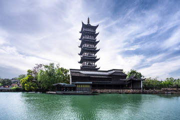 landscape of wuzhen town in china