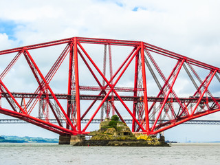 Forth Bridge and Firth of Forth. Edinburgh, Scotland, UK