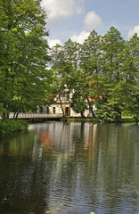 Church of St. John of Nepomuk on water in Zwierzyniec. Poland