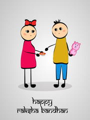 Illustration of background for the occasion of hindu religion festival Raksha Bandhan