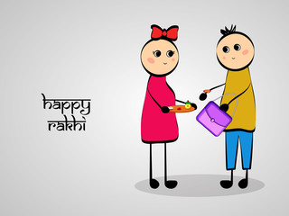Illustration of background for the occasion of hindu religion festival Raksha Bandhan