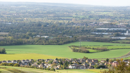 Fototapeta na wymiar View from Bluebell Hill in Kent