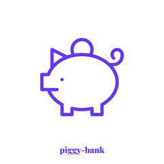 Piggy bank icon vector. Modern, simple flat vector illustration for web site or mobile app