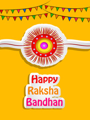 Illustration of background for the occasion of hindu religion festival Raksha Bandhan