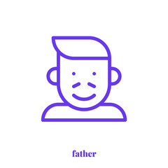 Father icon vector. Modern, simple flat vector illustration for web site or mobile app