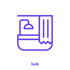 Fototapeta premium Bath icon vector. Modern, simple flat vector illustration for web site or mobile app