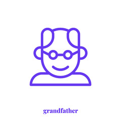 Grandfather icon vector. Modern, simple flat vector illustration for web site or mobile app
