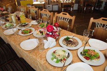 banquet in a restaurant