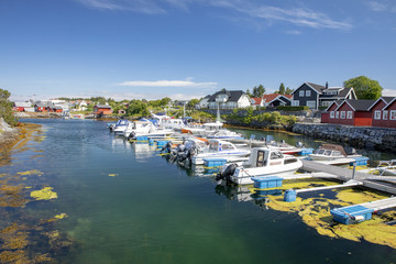 Fototapeta na wymiar Toft marina in Brønnøy municipality in Northern Norway