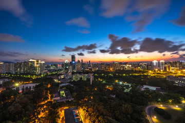 Fototapeta premium panoramic city skyline in shenzhen china