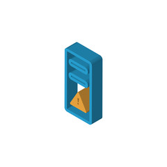 Tower isometric right top view 3D icon