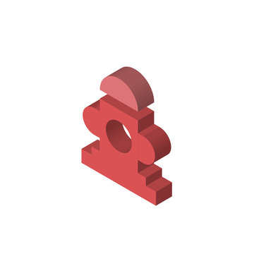 Hydrant isometric right top view 3D icon