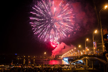 Naklejka premium Holiday fireworks
